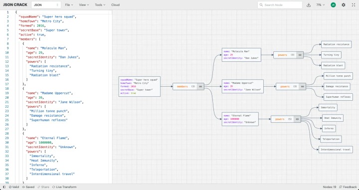 JSON Crack：直观可视化 JSON 数据的开源工具